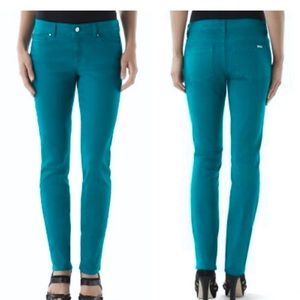 White House Black Market Teal Slim Ankle Jeans Blanc Women’s Size 00R